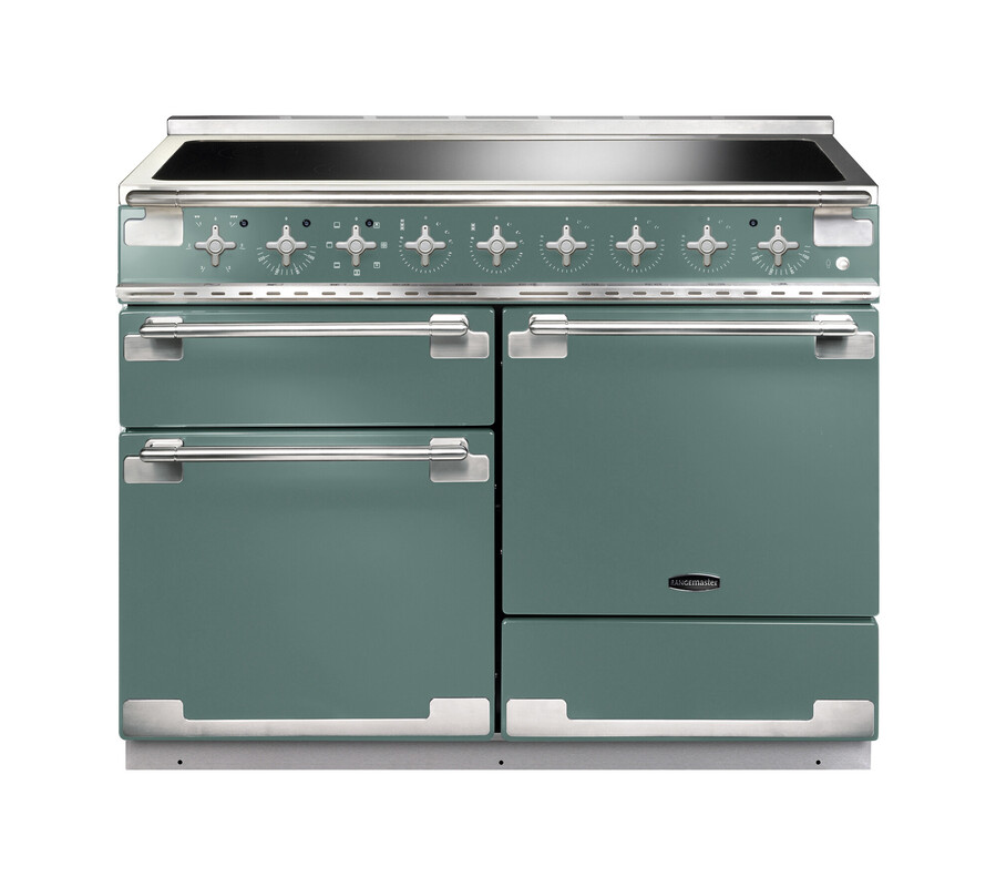 Rangemaster Elise 110 Induction Mineral Green with Brushed Nickel trim
