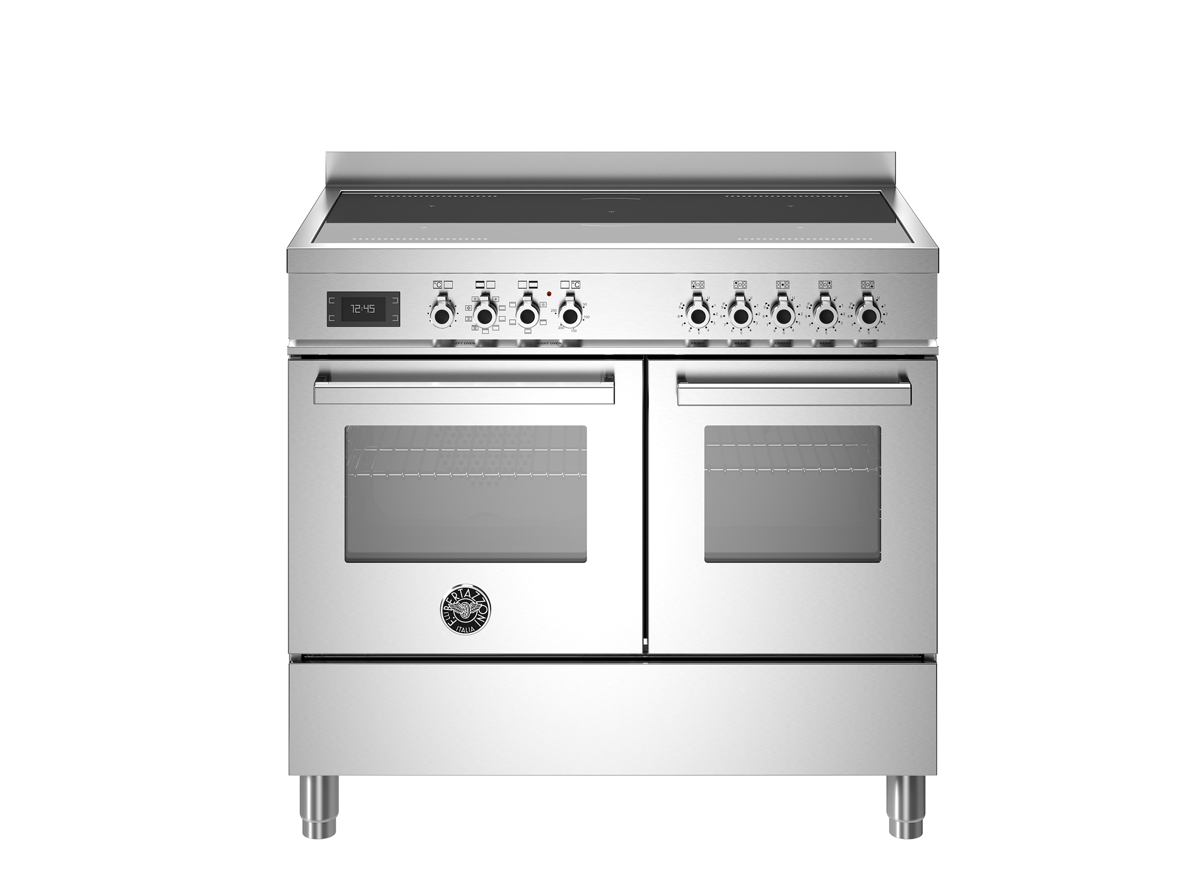 Berazzoni Professional 100 cm induction top electric double oven in Stainless Steel