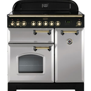 Rangemaster Classic Deluxe 90 Ceramic Royal Pearl with Brass trim