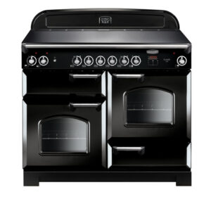Rangemaster Classic 110 Ceramic Black with Chrome trim