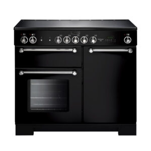Rangemaster Kitchener 100 Ceramic Black with Chrome trim