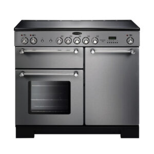 Rangemaster Kitchener 100 Ceramic Stainless Steel with Chrome trim