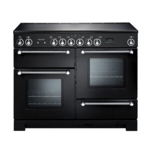 Rangemaster Kitchener 110 Ceramic Black with Chrome trim