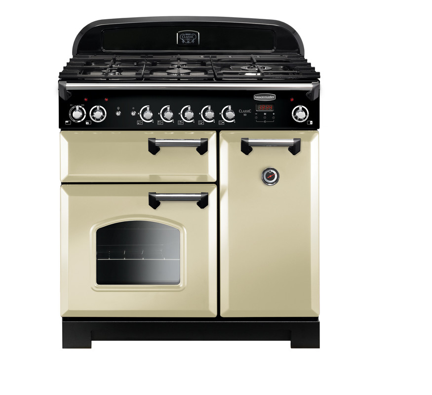Classic 90 Dual Fuel Cream with Chrome Trim Classic 90 Dual Fuel Cream with Chrome Trim