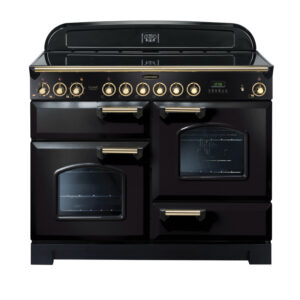Classic Deluxe 110 Ceramic Black with Brass Trim