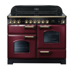 Classic Deluxe 110 Ceramic Cranberry with Brass Trim