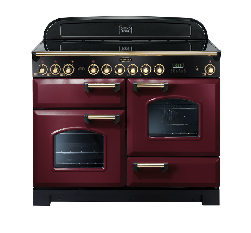 Classic Deluxe 110 Ceramic Cranberry with Brass Trim