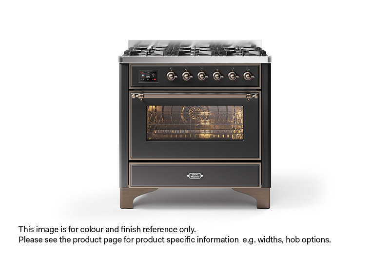 ILVE 100cm Majestic Milano 2 Zone Dual Fuel Matt Graphite Bronze Finish ILVE 100cm Majestic Milano 2 Zone Dual Fuel Matt Graphite Bronze Finish