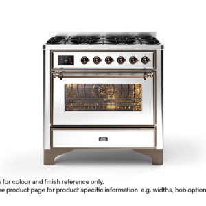 ILVE 100cm Majestic Milano 2 Zone Dual Fuel Stainless Steel Bronze Finish