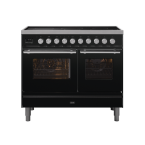 ILVE 100cm Roma Induction Double Oven Electric Range Cooker Gloss Black