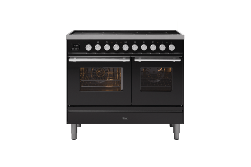 ILVE 100cm Roma Induction Double Oven Electric Range Cooker Matt Graphite