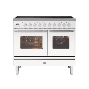 ILVE 100cm Roma Induction Double Oven Electric Range Cooker White