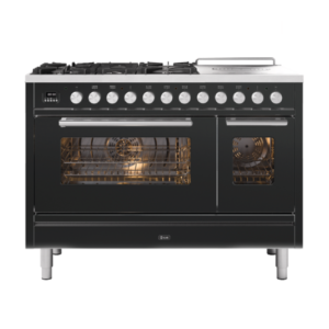 ILVE 120cm Roma Coup De Feu Dual Fuel Range Cooker Matt Graphite