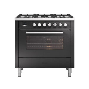 ILVE 90cm Torino Single Oven Dual Fuel Range Cooker Matt Graphite