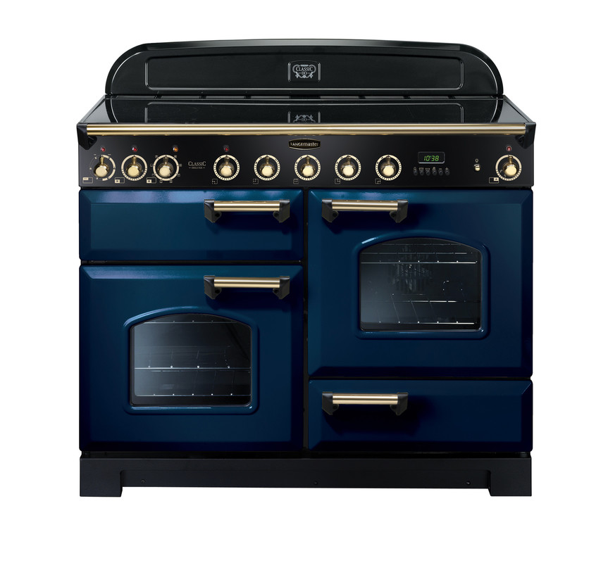 Classic Deluxe 110 Induction Regal Blue with Brass trim Rangemaster Classic Deluxe 110 Induction Regal Blue with Brass trim
