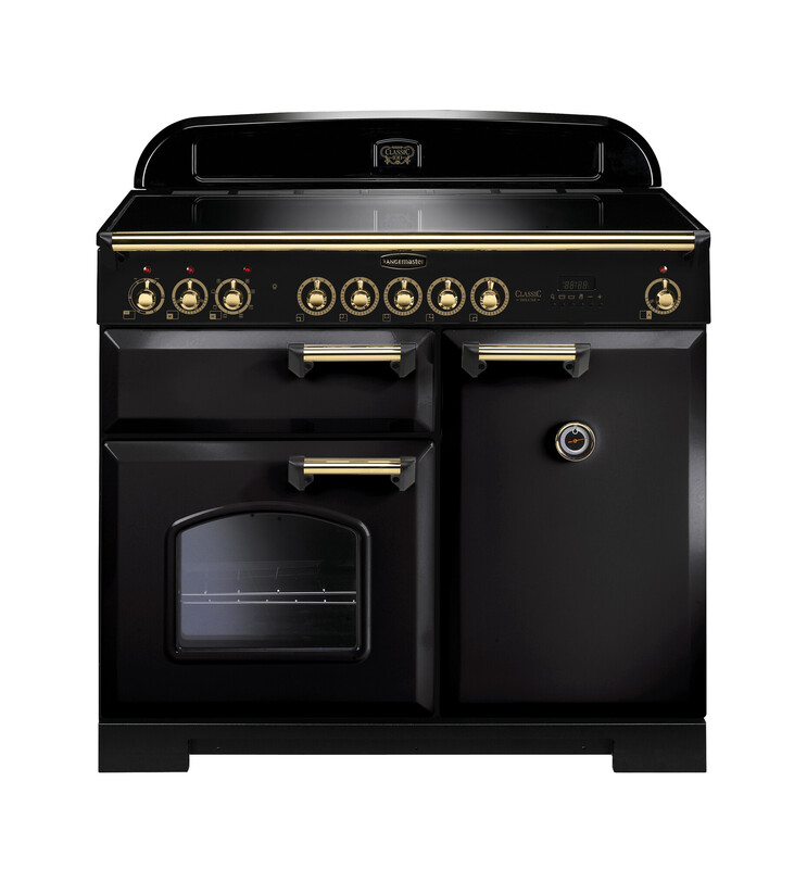 Rangemaster Classic Deluxe 100 Induction Black with Brass trim Rangemaster Classic Deluxe 100 Induction Black with Brass trim