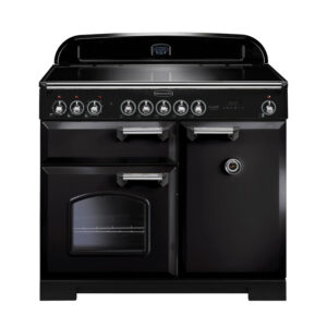 Rangemaster Classic Deluxe 100 Induction Black with Chrome trim