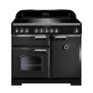 Rangemaster Classic Deluxe 100 Induction Charcoal Black with Chrome trim