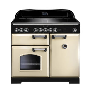 Rangemaster Classic Deluxe 100 Induction Cream with Chrome trim
