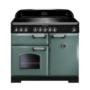 Rangemaster Classic Deluxe 100 Induction Mineral Green with Chrome trim
