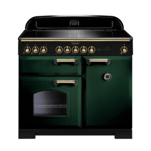 Rangemaster Classic Deluxe 100 Induction Racing Green with Brass trim