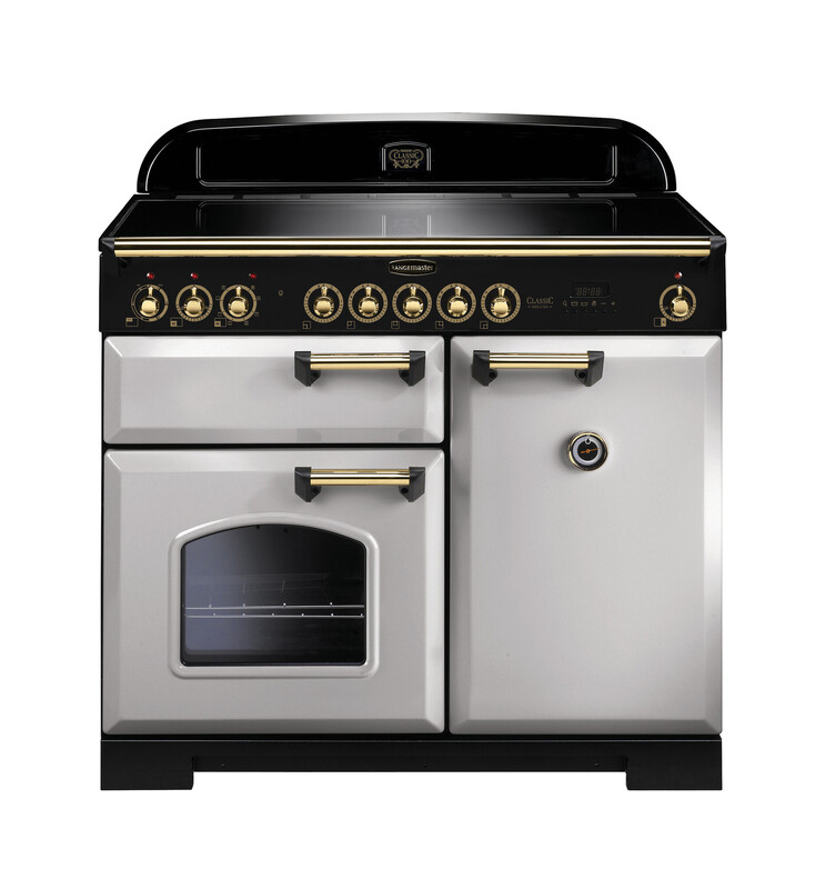 Rangemaster Classic Deluxe 100 Induction Royal Pearl with Brass trim Rangemaster Classic Deluxe 100 Induction Royal Pearl with Brass trim