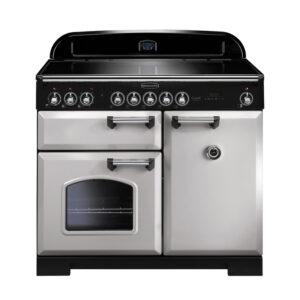 Rangemaster Classic Deluxe 100 Induction Royal Pearl with Chrome trim