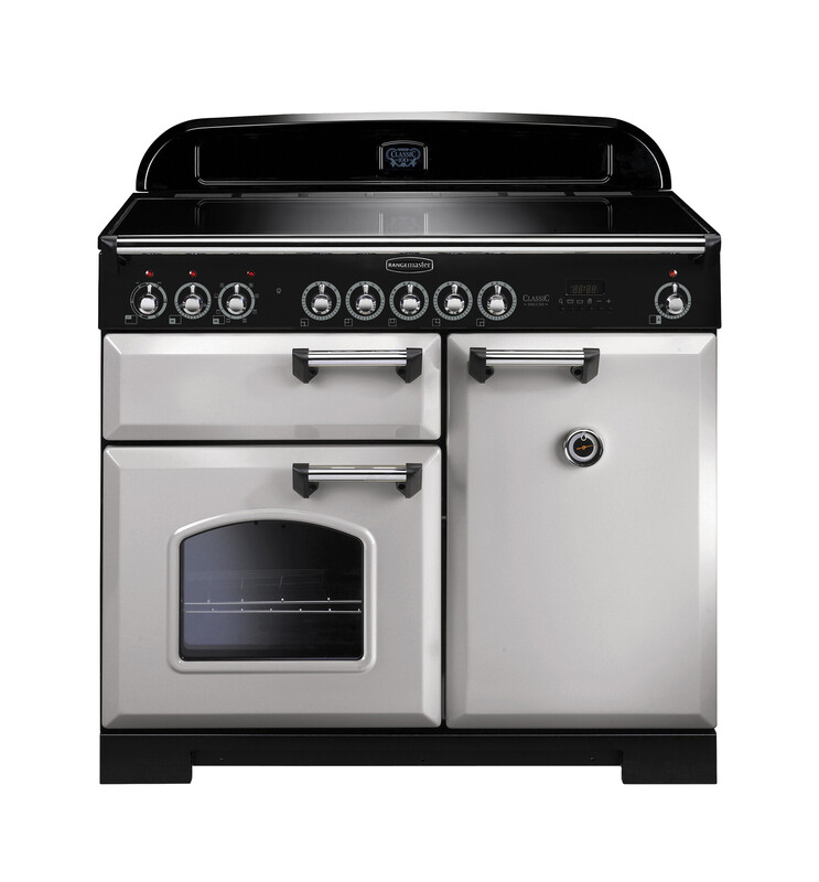 Rangemaster Classic Deluxe 100 Induction Royal Pearl with Chrome trim Rangemaster Classic Deluxe 100 Induction Royal Pearl with Chrome trim