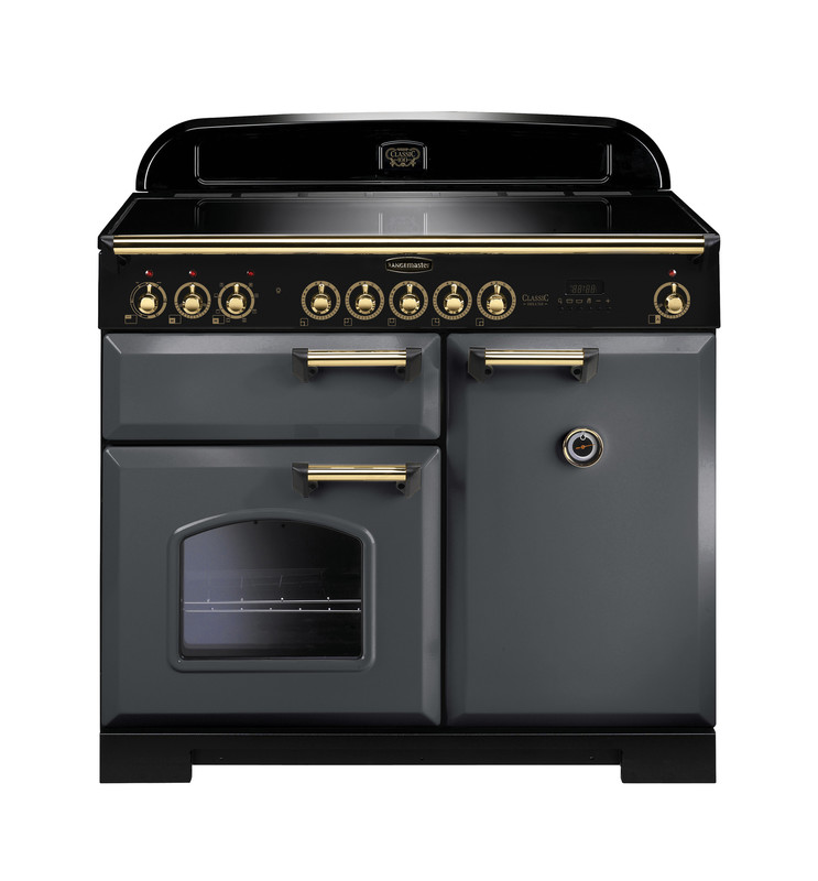 Rangemaster Classic Deluxe 100 Induction Slate with Brass trim Rangemaster Classic Deluxe 100 Induction Slate with Brass trim
