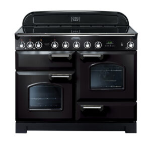 Rangemaster Classic Deluxe 110 Induction Black with Chrome trim