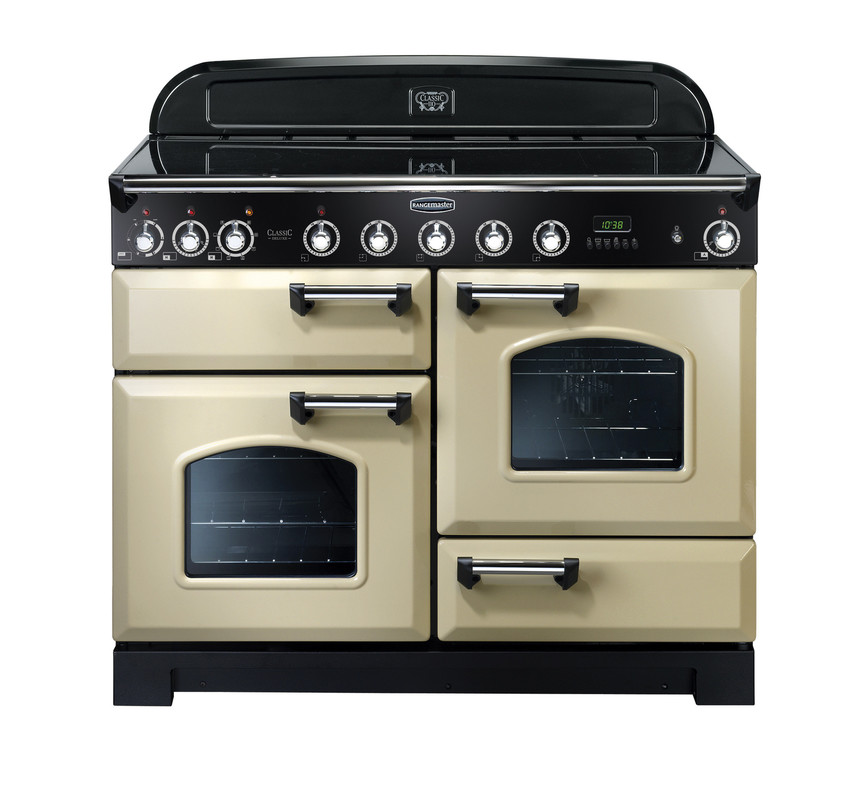 Rangemaster Classic Deluxe 110 Induction Cream with Chrome trim Rangemaster Classic Deluxe 110 Induction Cream with Chrome trim