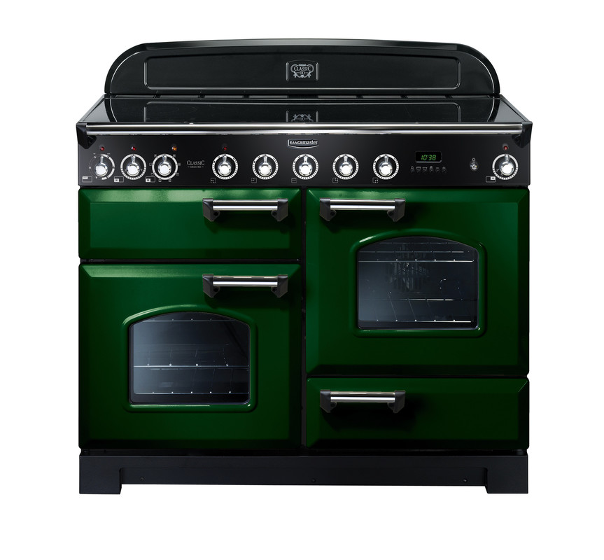 Rangemaster Classic Deluxe 110 Induction Racing Green with Chrome trim Rangemaster Classic Deluxe 110 Induction Racing Green with Chrome trim