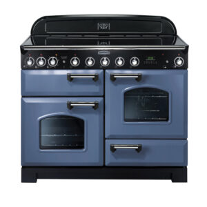 Rangemaster Classic Deluxe 110 Induction Stone Blue with Chrome trim