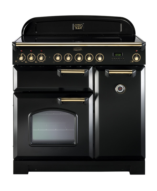 Rangemaster Classic Deluxe 90 Induction Black with Brass trim Rangemaster Classic Deluxe 90 Induction Black with Brass trim