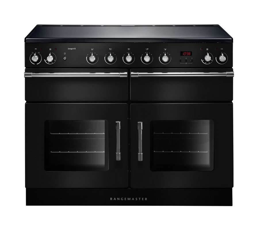Rangemaster Esprit 110 Induction Black with Chrome trim