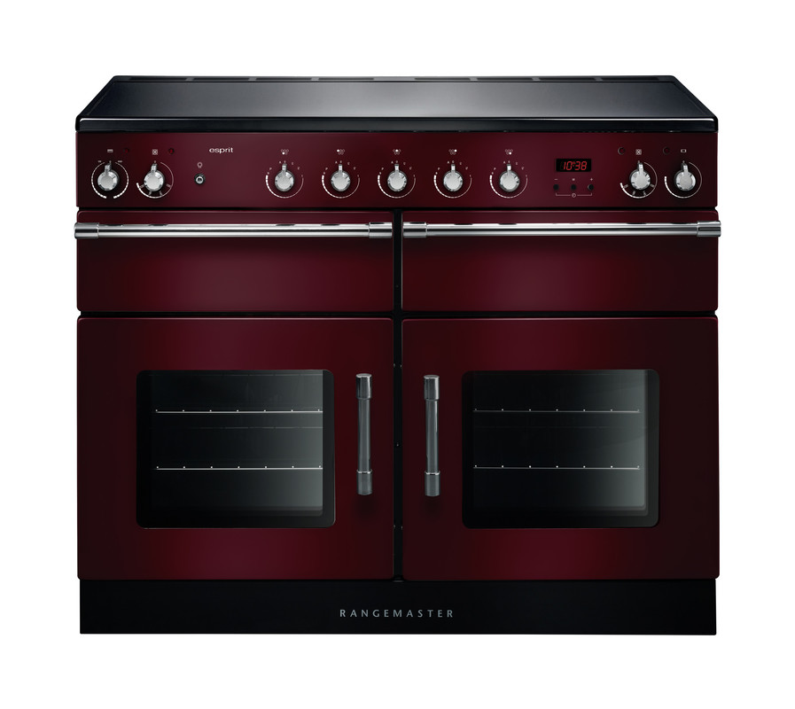 Rangemaster Esprit 110 Induction Cranberry with Chrome trim