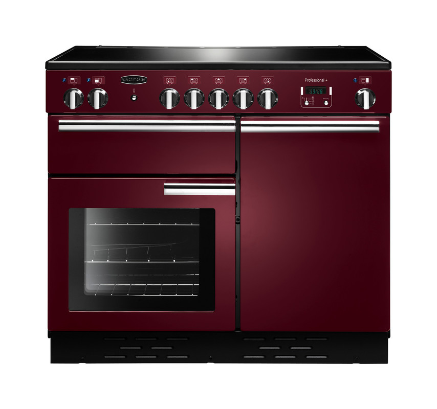 Rangemaster Professional+ 100 Induction Cranberry with Chrome trim Rangemaster Professional+ 100 Induction Cranberry with Chrome trim