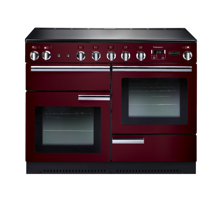 Rangemaster Professional+ 110 Induction Cranberry with Chrome trim