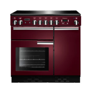 Rangemaster Professional+ 90 Induction Cranberry with Chrome trim