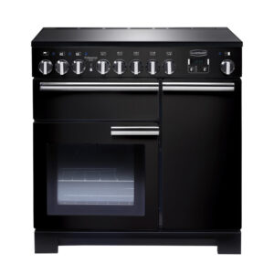 Rangemaster Professional Deluxe 90 Induction Black with Chrome trim