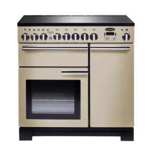 Rangemaster Professional Deluxe 90 Induction Cream with Chrome trim