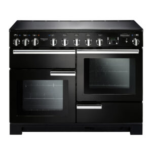 Rangemaster Professional Deluxe 110 Induction Black with Chrome trim