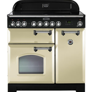 Rangemaster Classic Deluxe 90 Induction Cream with Chrome trim