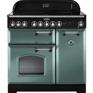 Rangemaster Classic Deluxe 90 Induction Mineral Green with Chrome trim