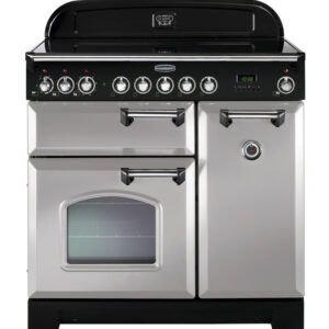 Rangemaster Classic Deluxe 90 Induction Royal Pearl with Chrome trim