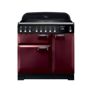 Rangemaster Elan Deluxe 90 Induction Cranberry with Chrome trim