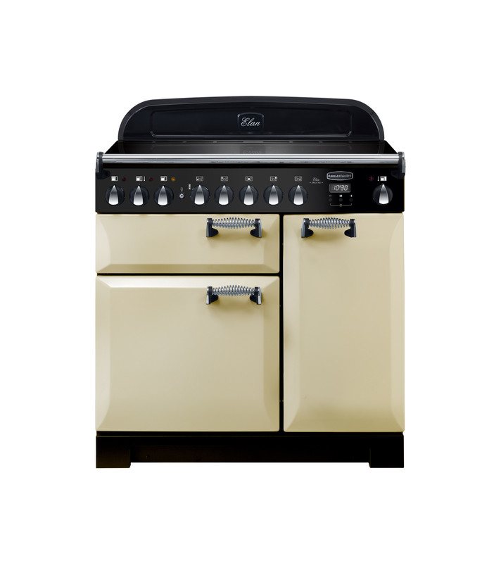 Rangemaster Elan Deluxe 90 Induction Cream with Chrome trim Rangemaster Elan Deluxe 90 Induction Cream with Chrome trim