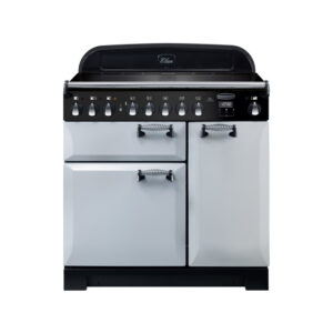 Rangemaster Elan Deluxe 90 Induction Royal Pearl with Chrome trim