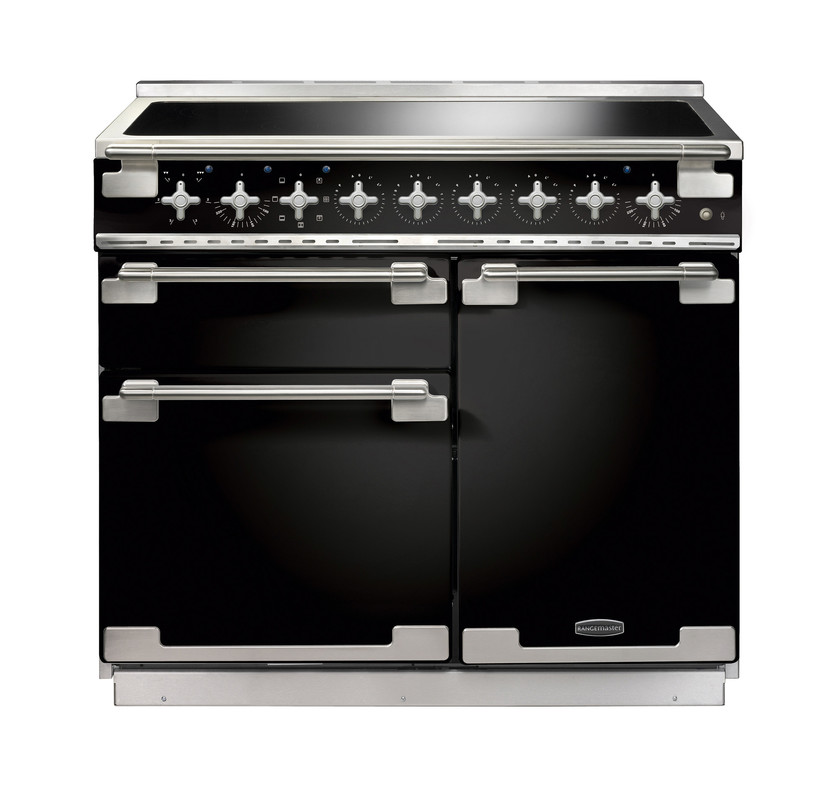 Rangemaster Elise 100 Induction Black with Brushed Nickel trim ...