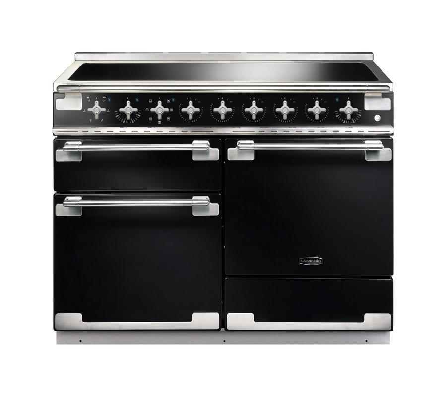 Rangemaster Elise 110 Induction Black with Brushed Nickel trim